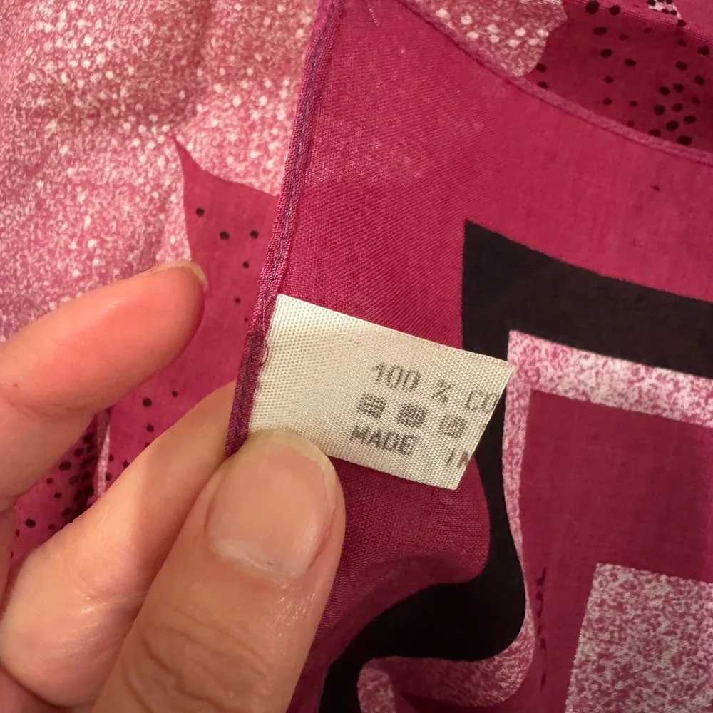 Dior Pink and Red cotton Floral Scarf wrap